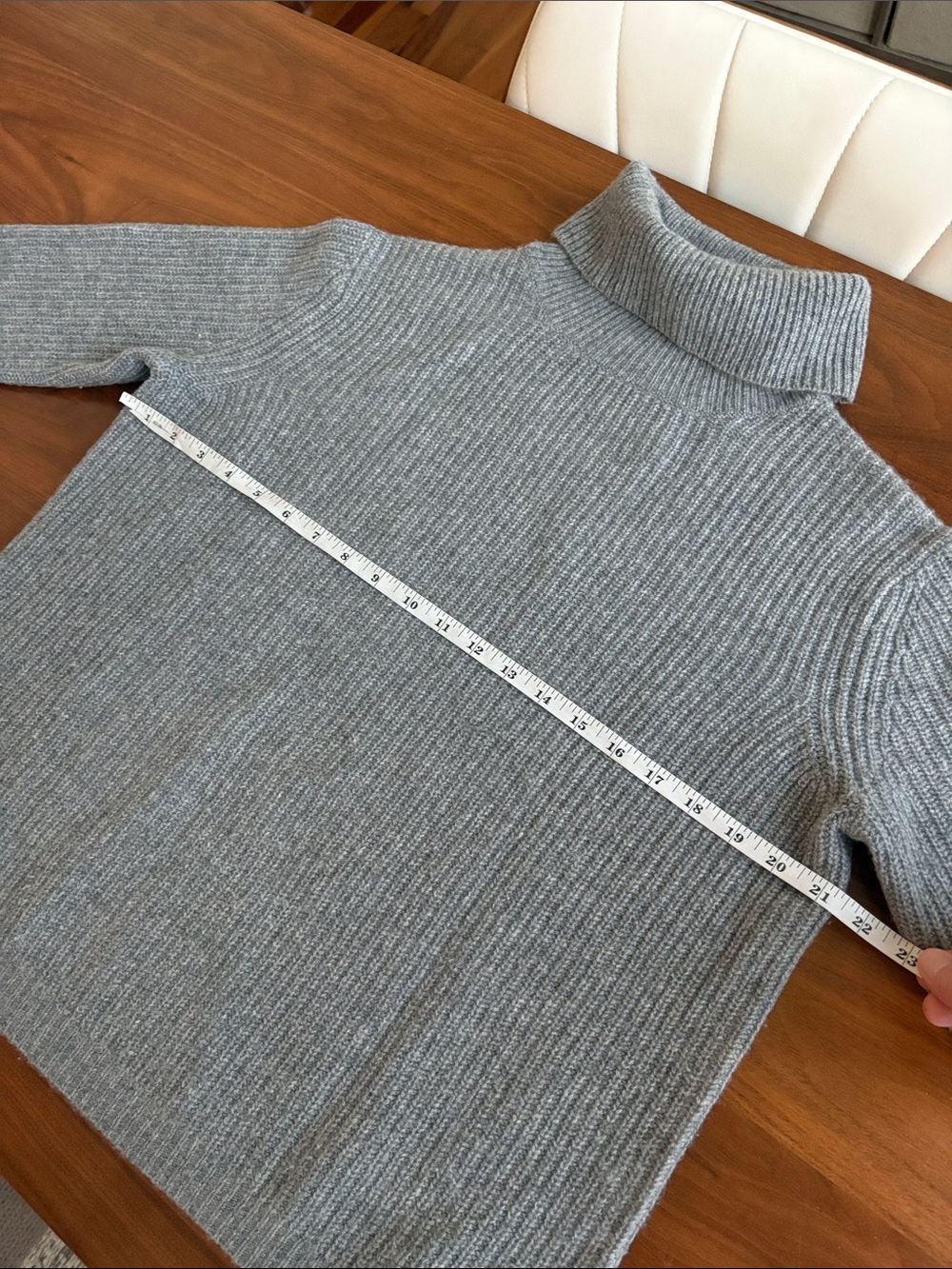 Quince Mongolian Cashmere Fisherman Turtleneck Sweater Heather Gray Size XS - Picture 8 of 11